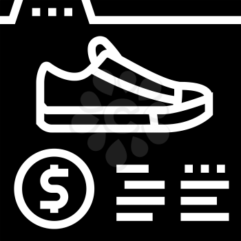 shoes shop department glyph icon vector. shoes shop department sign. isolated contour symbol black illustration