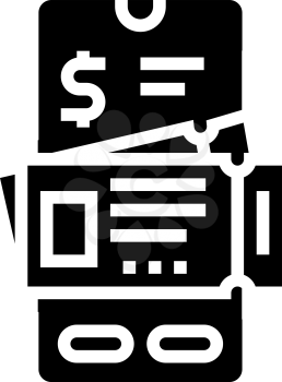sales flyers shop glyph icon vector. sales flyers shop sign. isolated contour symbol black illustration