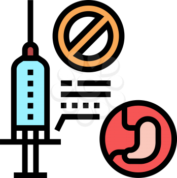 adverse reaction to anesthesia color icon vector. adverse reaction to anesthesia sign. isolated symbol illustration