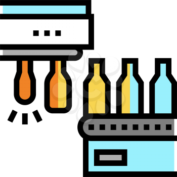 molding glass bottle conveyor equipment color icon vector. molding glass bottle conveyor equipment sign. isolated symbol illustration