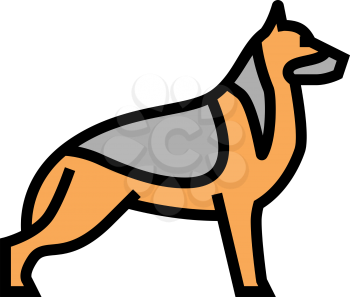 german shepherd dog color icon vector. german shepherd dog sign. isolated symbol illustration