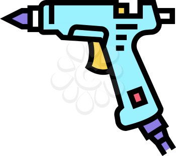 glue pistol jewellery color icon vector. glue pistol jewellery sign. isolated symbol illustration