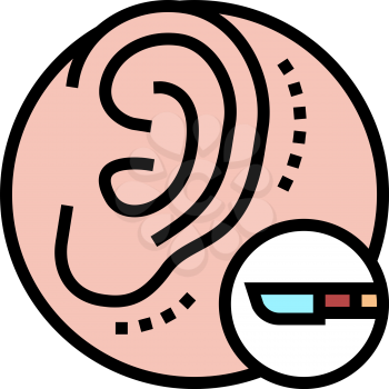 ear surgery color icon vector. ear surgery sign. isolated symbol illustration