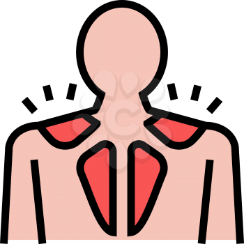 myositis disease color icon vector. myositis disease sign. isolated symbol illustration