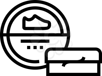 polishing paste shoe care line icon vector. polishing paste shoe care sign. isolated contour symbol black illustration
