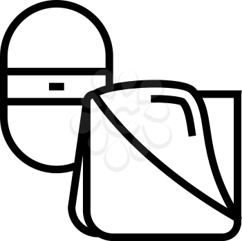 erasers for suede and nubuck line icon vector. erasers for suede and nubuck sign. isolated contour symbol black illustration