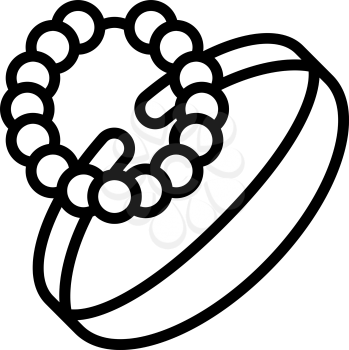 bracelets jewellery line icon vector. bracelets jewellery sign. isolated contour symbol black illustration