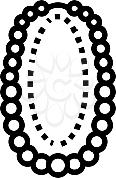 beads jewellery line icon vector. beads jewellery sign. isolated contour symbol black illustration