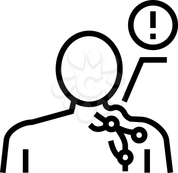 lymphoma disease line icon vector. lymphoma disease sign. isolated contour symbol black illustration