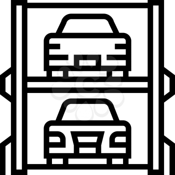 modern multilevel parking line icon vector. modern multilevel parking sign. isolated contour symbol black illustration