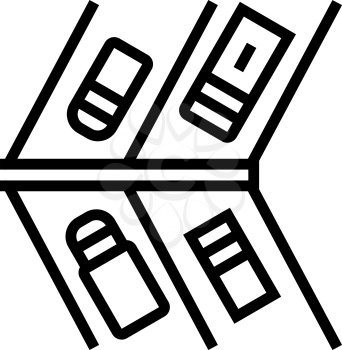 market parking line icon vector. market parking sign. isolated contour symbol black illustration