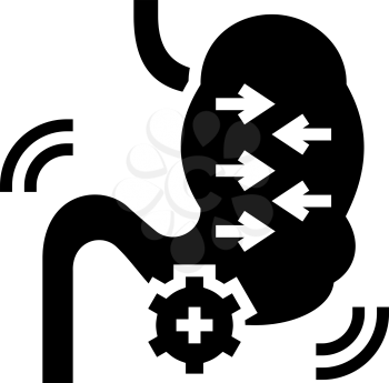 narrowing of stomach bariatric line icon vector. narrowing of stomach bariatric sign. isolated contour symbol black illustration