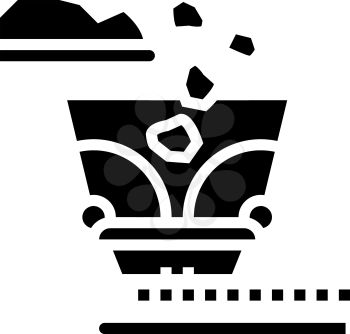 splitting up aluminium production line icon vector. splitting up aluminium production sign. isolated contour symbol black illustration