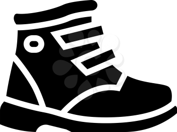 children shoe care line icon vector. children shoe care sign. isolated contour symbol black illustration