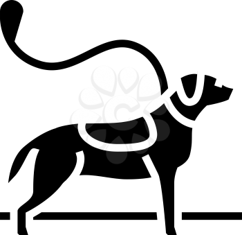 pouring out dog line icon vector. pouring out dog sign. isolated contour symbol black illustration