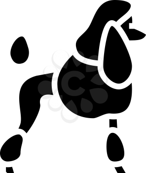 poodle dog line icon vector. poodle dog sign. isolated contour symbol black illustration