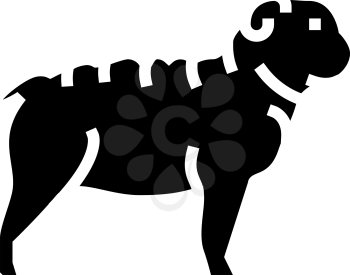 bulldog dog line icon vector. bulldog dog sign. isolated contour symbol black illustration