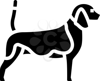 beagle dog line icon vector. beagle dog sign. isolated contour symbol black illustration