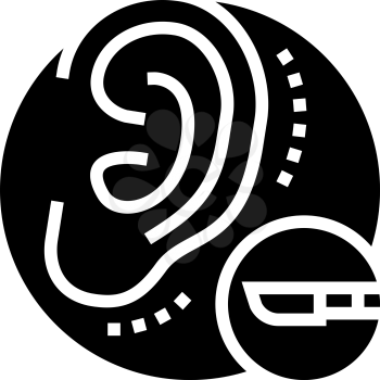 ear surgery line icon vector. ear surgery sign. isolated contour symbol black illustration