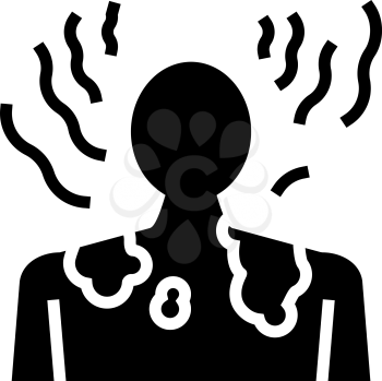 sunburn skin disease line icon vector. sunburn skin disease sign. isolated contour symbol black illustration