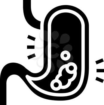 gastric disease line icon vector. gastric disease sign. isolated contour symbol black illustration
