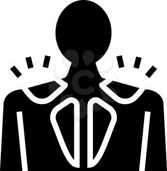 myositis disease line icon vector. myositis disease sign. isolated contour symbol black illustration