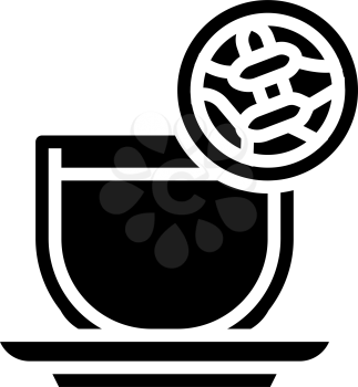 white tea glyph icon vector. white tea sign. isolated contour symbol black illustration