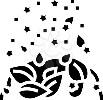 flavoring tea glyph icon vector. flavoring tea sign. isolated contour symbol black illustration