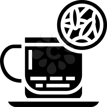 black tea glyph icon vector. black tea sign. isolated contour symbol black illustration