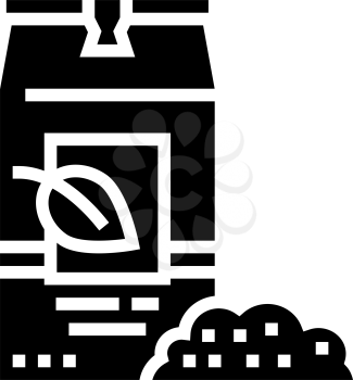 loose tea bag glyph icon vector. loose tea bag sign. isolated contour symbol black illustration