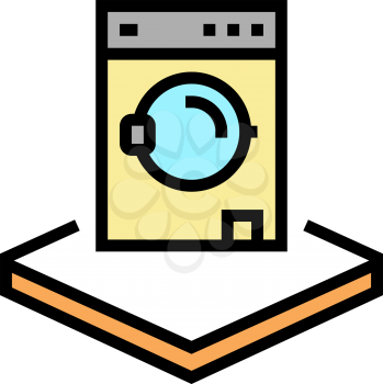 washing machine color icon vector. washing machine sign. isolated symbol illustration