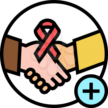 supportive dermato-oncology program color icon vector. supportive dermato-oncology program sign. isolated symbol illustration