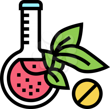 natural homeopathy liquid color icon vector. natural homeopathy liquid sign. isolated symbol illustration