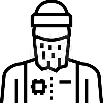 man refugee line icon vector. man refugee sign. isolated contour symbol black illustration