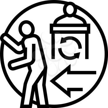 political persecution refugee line icon vector. political persecution refugee sign. isolated contour symbol black illustration