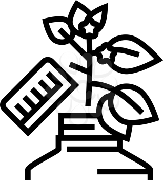 growing homeopathy plant line icon vector. growing homeopathy plant sign. isolated contour symbol black illustration
