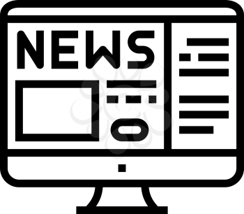 reading news mens leisure line icon vector. reading news mens leisure sign. isolated contour symbol black illustration