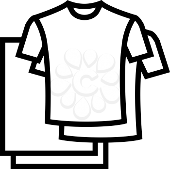 t-shirt textile clothing line icon vector. t-shirt textile clothing sign. isolated contour symbol black illustration