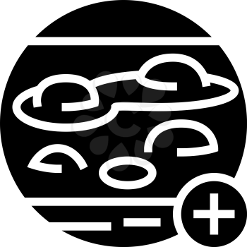 blistering disease clinic glyph icon vector. blistering disease clinic sign. isolated contour symbol black illustration