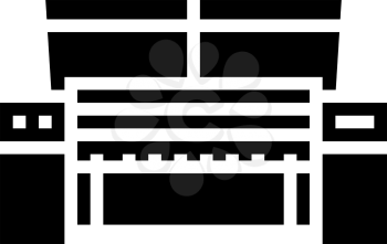 cotton production factory equipment glyph icon vector. cotton production factory equipment sign. isolated contour symbol black illustration