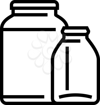 jar glass production line icon vector. jar glass production sign. isolated contour symbol black illustration