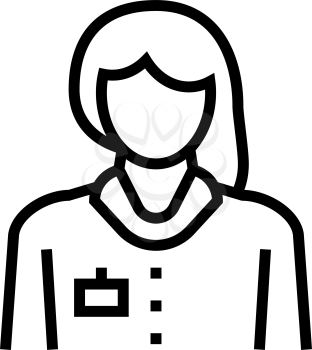 nurse homecare service line icon vector. nurse homecare service sign. isolated contour symbol black illustration