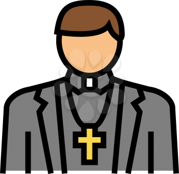 catholic religion color icon vector. catholic religion sign. isolated symbol illustration