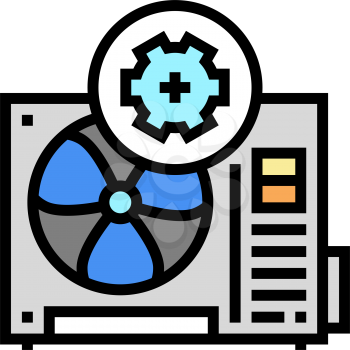 conditioner block working process color icon vector. conditioner block working process sign. isolated symbol illustration