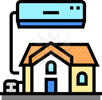 residential conditioning system color icon vector. residential conditioning system sign. isolated symbol illustration
