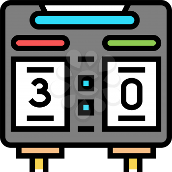 scoreboard soccer color icon vector. scoreboard soccer sign. isolated symbol illustration