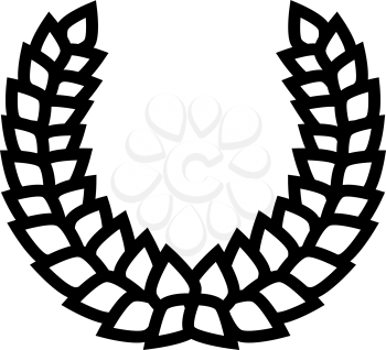 laurel wreath ancient rome line icon vector. laurel wreath ancient rome sign. isolated contour symbol black illustration