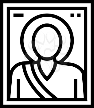 icon christianity line icon vector. icon christianity sign. isolated contour symbol black illustration