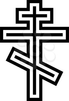 crucifixion christianity line icon vector. crucifixion christianity sign. isolated contour symbol black illustration