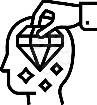 brilliancy knowledge line icon vector. brilliancy knowledge sign. isolated contour symbol black illustration